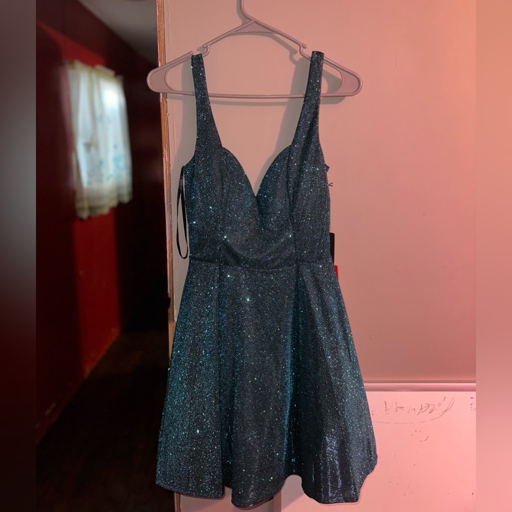 Blue glittery dress new